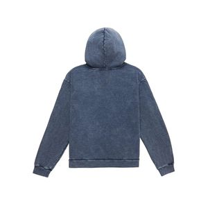 ชุดวอร์มผู้ชายสีน้ำเงินสเลท หนักพิเศษ 500gsm ผ้าฟลีซ กางเกงขายาวทรงหลวม มีฮู้ด สไตล์วินเทจ ลุคสบายๆ พรีเมียม - Product Image 2
