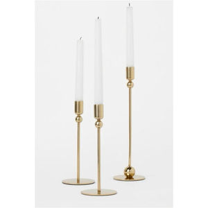 Nordic Gold Taper Candle Holder Elegant Metal Candlestick Stand for Hotel Restaurant Wedding Party <b>Decoration</b> <b>Table</b> Centerpiece - Product Image 1