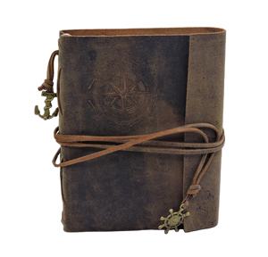 Personalized A5 Leather Magnetic <b>Diary</b> with Custom Logo Travelers Pirate Design Sewing Binding-Gift - Product Image 2
