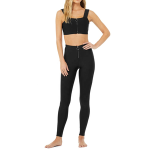 Leggings de Cintura Alta para Mujer, Color Sólido, Elásticos, Transpirables, Suaves, Compresivos, Deportivos, Tejidos, Sin Costuras, para Todas las Temporadas - Product Image 1