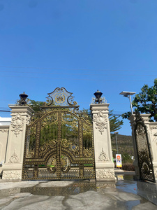 Elegante Puerta de Hierro Forjado de Estilo Islámico para Hogares en Arabia Saudita |   Puerta de Entrada Personalizada para Villa - Product Image 6