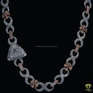 Fashion <b>Infinity</b> Link Chain Moissanite Diamond in 925 Sterling Silver Iced Out Hip Hop Bling Necklace Luxury Jewelry Men Women - Product Image 1