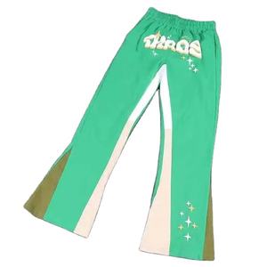 Pantalon de survêtement ample et évasé pour homme, personnalisé, en molleton épais 100% coton/molleton, uni, coupe droite, rayé, 2026 - Product Image 6