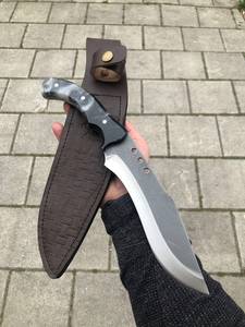 Couteau de commando à lame fixe en acier au carbone, manche à trois rivets, outil de survie en plein air - Product Image 4