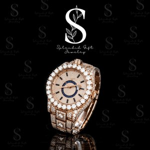 Montres entièrement serties de diamants VVS Moissanite, style Hip Hop, pour hommes, provenant d'un fournisseur indien, montres en acier de luxe personnalisées - Product Image 2