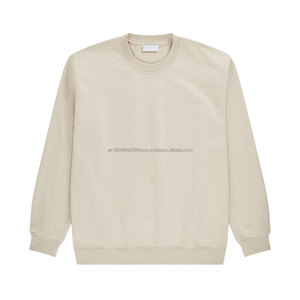 Sudaderas Lisas Extra Grandes con Cuello Redondo de Fábrica, Sudaderas con Hombros Caídos Estilo Hip Hop, Sudaderas con Capucha y Logotipo Personalizado con Estampado Puff para Hombre - Product Image 1