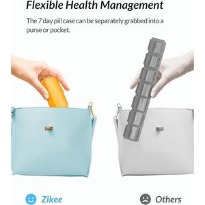 Set da 7 Portapillole Extra Large Portatili, Organizzatore Settimanale da Tasca/Borsa con Design a Doppia Protezione, Contenitore per Pillole - Product Image 4