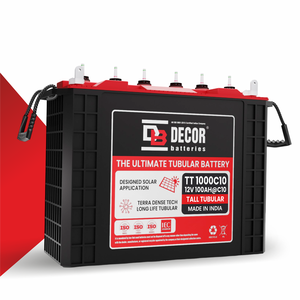 แบตเตอรี่โซลาร์ 12V 100AH C10 ยี่ห้อ Brand Decor แบบ Deep Cycle Tubular สำหรับอินเวอร์เตอร์ ระบบกักเก็บพลังงานสำรอง - Product Image 1