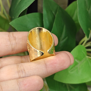 Anillo de cóctel de labradorita natural, latón chapado en oro de 18k, piedra marquesa, anillo de diseñador, estilo bohemio, talla ajustable 6 US - Product Image 6