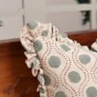 Housse de coussin à volants à pois géométriques 100% coton, housse de coussin décorative moderne, décoration nordique pour canapé, décoration de la maison