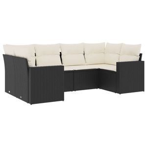 Conjunto de 6 Muebles de Jardín Elegantes en Color Blanco Crema y Negro - Product Image 2