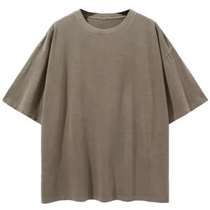 Camiseta de Algodón Tejido con Lavado Ácido, con Etiquetas y Logotipo Personalizado, Estilo Oversize para Hombre, Ropa Urbana Transpirable y Ecológica, Fabricante Mayorista - Product Image 5