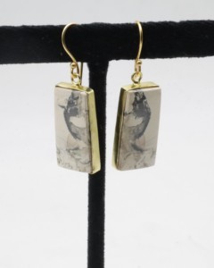 Pendientes de Aro de Ágata Natural con Plata Alemana – Joyería Artesanal de Aro con Piedras Preciosas para Mujer - Product Image 1