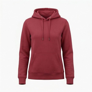 Sudadera con Capucha para Mujer, Otoño Invierno, Forro Polar Grueso de Algodón, Estilo Coreano, Tejido de Punto, Estampado, Color Personalizado - Product Image 1