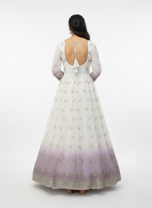Ensemble élégant Anarkali en Georgette avec pantalon et dupatta, broderie de fils et de sequins, style Bollywood pour les occasions festives - Product Image 2