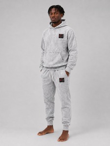 Ensemble de survêtement homme oversize délavé à l'acide, sweat à capuche et pantalon de jogging fuselé en mélange de coton doux, idéal pour l'entraînement et la détente - Product Image 4