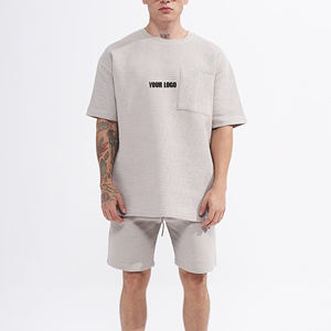 Conjunto Deportivo de Verano para Hombre, Camiseta de Manga Corta y Pantalones Cortos, Transpirable, Informal, para Gimnasio, Venta al Por Mayor - Product Image 4