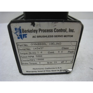 ระบบควบคุมกระบวนการเบิร์กลีย์ GM06BB00L, AC brushless - อุปกรณ์และอะไหล่เซมิคอนดักเตอร์ระดับโลกที่เชื่อถือได้ - Product Image 1