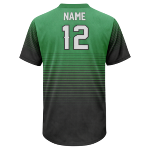 Maillot de baseball vert personnalisé avec design dégradé, numéro de joueur et couleurs d'équipe personnalisés pour vêtements de sport et uniformes pour hommes - Product Image 3