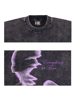 Custom Design Printed Oversized <b>Black</b> Drop Shoulder Acid Wash T-<b>shirt</b> Distrested Heavyweight Cotton t <b>Shirt</b> Men - Product Image 4