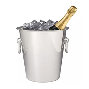 Elegante Cubitera Plateada Pulida para Vino y Champán – Enfriador de Bebidas para Fiestas con Capacidad de 4L - Product Image 2