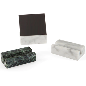 Porta tarjetas de visita de piedra de mármol natural en forma de triángulo y rectángulo a precio de mayorista. - Product Image 4