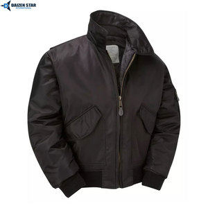 DAIZEN <b>STAR</b> INTERNATIONA Men's Bomber <b>Jacket</b> Solid Color Pullover Closure Stand Collar Polyester Windproof Casual Winter 140g - Product Image 2