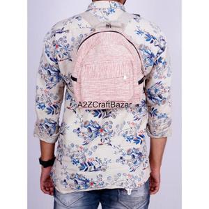 กระเป๋าเป้สะพายหลังทำมือ ยูนิเซ็กซ์ วินเทจ น้ำหนักเบา 20 ลิตร ผ้าฝ้าย สำหรับตั้งแคมป์ ว่ายน้ำ ปิดด้วยซิป สายสะพายโค้งมน นุ่มสบาย - Product Image 5