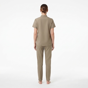 Uniforme Médico de Manga Corta con Cuello Alto para Mujer, Ropa de Trabajo Médica con Logotipo Personalizado, Uniforme Profesional para el Sector Salud - Product Image 4