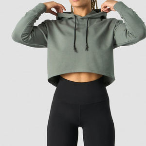 Sudadera Corta Personalizada para Mujer, Sudadera con Capucha Informal, Estilo Urbano, Holgada, para Mujer - Product Image 2