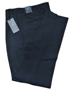 Pantalon en polyester 100% décontracté pour hommes, pantalon de costume formel d'affaires léger à haute élasticité avec devant plat taille moyenne - Product Image 4