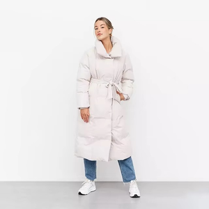 Top And High Quality Women’s Long Puffer Jacket Water-Resistant Polyester Fill Warm Hooded Jacket - Product Image 2