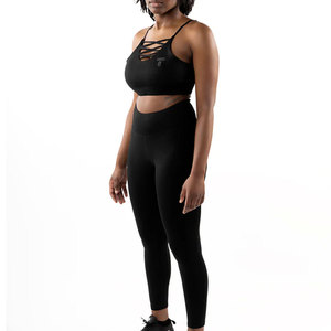 Best Design Plus Size Yoga Set for <b>Women</b> Custom <b>3</b>-<b>Piece</b> Shorts with Front Logo-Breathable Spandex/Polyester Low Price - Product Image 1