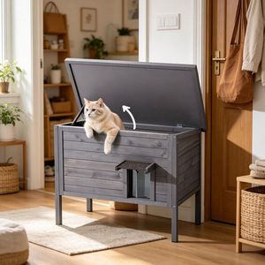 Villa Moderna di Lusso Rettangolare per Animali di Grossa Taglia, Cuccia Isolata con Tetto in Acciaio per Uso Interno - Product Image 4