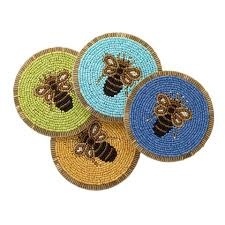 Indian Manufactured Beaded Coaster Set for <b>Table</b> <b>Protection</b> Stylish Decorative Coasters for Home Available For Sale - Product Image 6