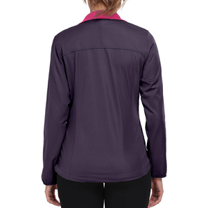 Chaqueta Softshell Gris para Mujer, Manga Larga, Cuello Alto, Cierre de Cremallera, Cortavientos, Chaqueta de Forro Polar para Exteriores, Ropa de Otoño - Product Image 6