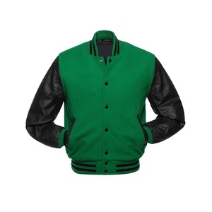 Chaquetas Varsity Acolchadas con Capucha Unisex, Chaqueta de Béisbol Universitaria con Mangas de Lona, Chaqueta Cortavientos con Cuello Mao para Invierno - Product Image 2