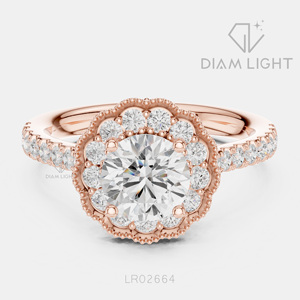 Bague de mariage ronde 1,159 carats, bijoux fins, certifiée IGI, or blanc 14 carats, diamant de laboratoire, bague de fiançailles et d'anniversaire - Product Image 3