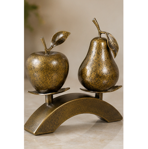 Support de fruits vintage en métal, sculpture artificielle pomme et poire, pour Noël, Nouvel An, anniversaire, décoration intérieure et salon - Product Image 1