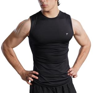 เสื้อกล้ามออกกำลังกายผู้ชายคุณภาพสูงแบบยืดหยุ่น กระชับรูปร่าง คอโอ น้ำหนัก 220 กรัม ไร้ตะเข็บ ช่วยกระชับสัดส่วน - Product Image 1