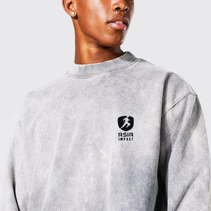 เสื้อสเวตเชิ้ตและกางเกงจ็อกเกอร์ผ้าเนื้อนุ่มล้างสีแบบแอซิดวอช ดีไซน์ทันสมัย เหมาะสำหรับใส่ลำลองและสไตล์สตรีทแฟชั่น - Product Image 6