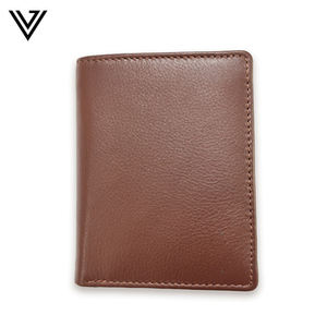 Portefeuille à rabat VAND Premium de haute qualité, design fin et court pour homme, en cuir de vachette Nappa, protection RFID, doublure en coton - Product Image 1