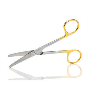 Tijeras Metzenbaum de 18 cm, Chapadas en Oro, Acero Inoxidable Médico, para Disección de Tejidos Blandos, Instrumentos Quirúrgicos Duraderos y Estériles - Product Image 3