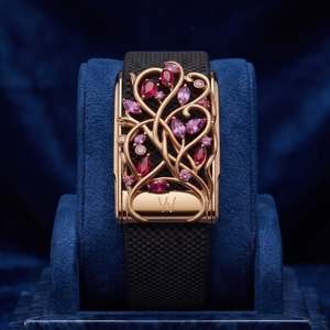 Correa de reloj inteligente para mujer con cierre de cristal, tono plateado, tejido negro, accesorio de moda para vestido - Product Image 1