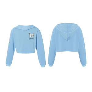 Sudaderas Cortas de Moda Urbana para Mujer / Sudaderas Cortas de Manga Larga para Mujer, Talla Grande, Ropa Casual - Product Image 1