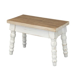 <b>Vintage</b> MDF Step <b>Stool</b> Distressed White Wholesale | Aqdus Saleem Moradabad - Product Image 2