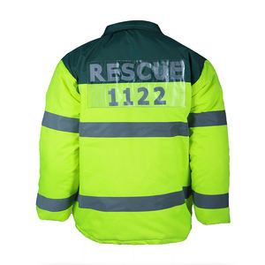 Premium Quality 65% Polyester 35% Cotton polyfill quilting Coldproof Reflective Customized Size & color Rescue <b>Workers</b> <b>Jacket</b> - Product Image 6