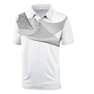 T-shirts personnalisés brodés en maille pour hommes, coupe ample, en polyester/coton, pour le golf, collection été 2025 – Vente en gros - Product Image 4