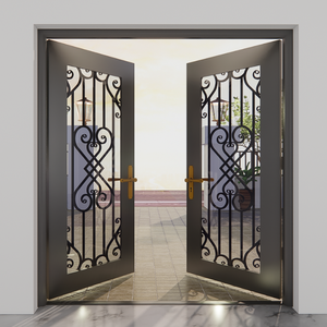 Porte en fer pour maisons résidentielles, modèles de portails doubles en fer, styles de portes d'entrée modernes et solutions de fenêtres haut de gamme. - Product Image 4