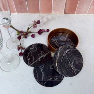 Most Selling <b>Marble</b> <b>Coaster</b> Set for Kitchen Dining Room Coffee Table Office Hotel Restaurant and Modern Home Decoration - Product Image 3